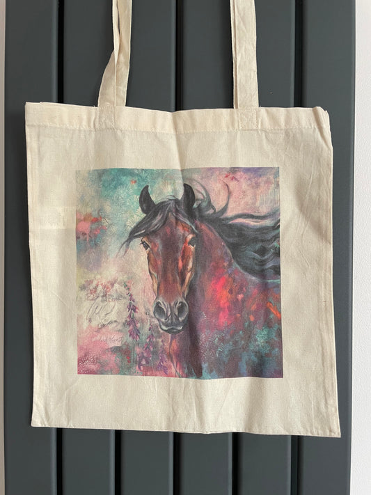 Horse Cotton Tote Bag