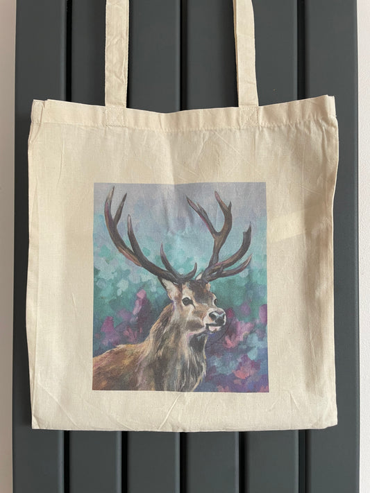 Stag Cotton Tote Bag