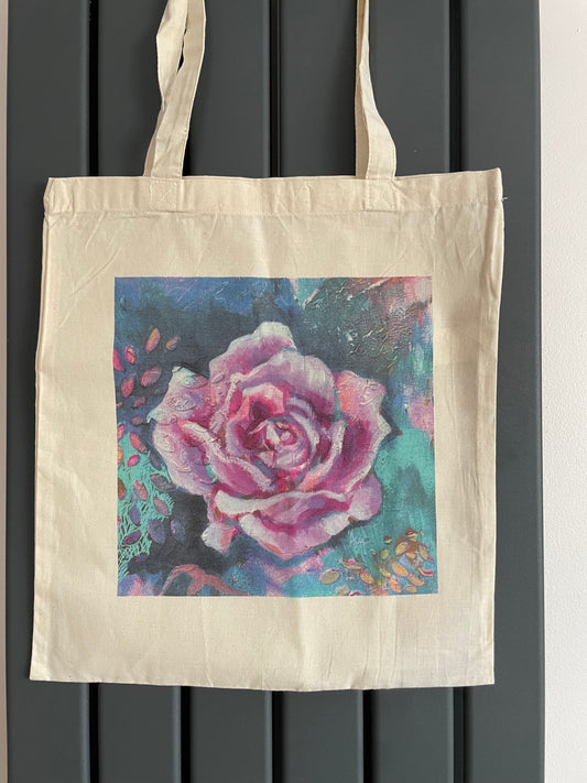 Rose Cotton Tote Bag