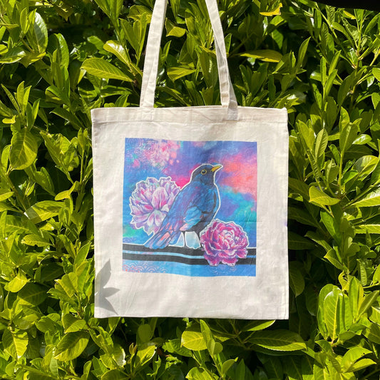 *SECONDS* Blackbird (Male) Cotton Tote Bag